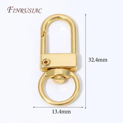 18K Gold Plated Mini Heart Spring Clasp,Lobster Clasp DIY Jewelry Making Findings Necklace Bracelet Connector Hook Accessories