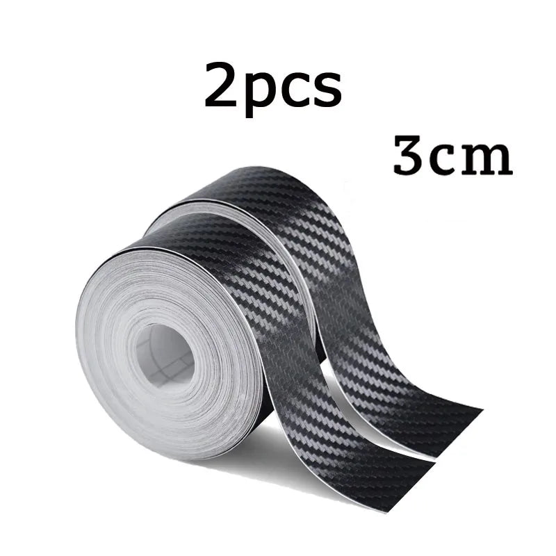 1m-10m Car Door Edge Guards Door Sill Protector Waterproof 3D Carbon Fiber Anti Collision Film Scratch Cover Strip Stickers Tape