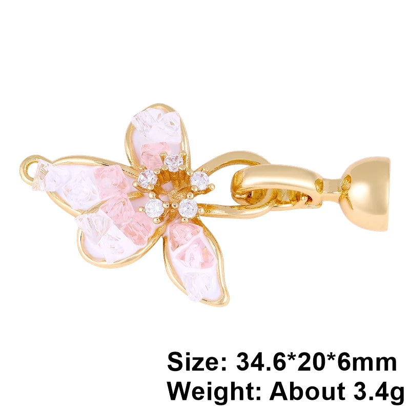 Juya Handmade Decorative Flower Connector Fastener Lock Hooks Clasps Accessories For DIY Women Fashion Needlework Jewelry Making
