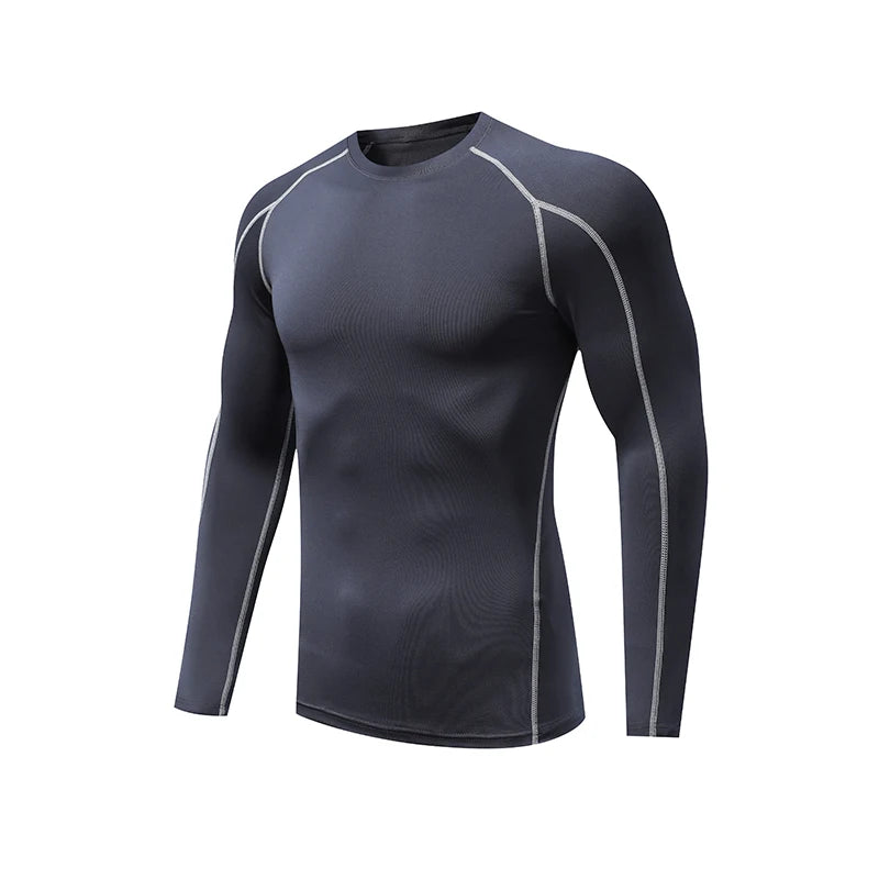 Men's Running Compression T-shirt Long sleeves Sport Tees Gym Fitness Sweatshirt Man Jogging Tracksuit Homme Athletic Shirts Top