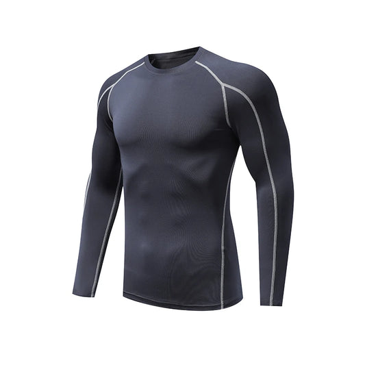 Men's Running Compression T-shirt Long sleeves Sport Tees Gym Fitness Sweatshirt Man Jogging Tracksuit Homme Athletic Shirts Top