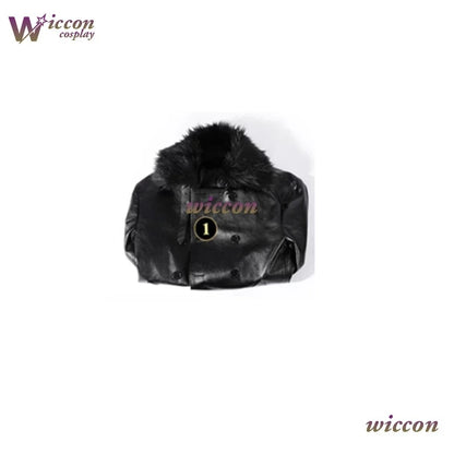 Kosplay Requiem Resident Cos Evil Leon·S·kennedy Cosplay Leon Cosplay Costume Pu Coat Full Set Party Uniform Hallowen Play Role