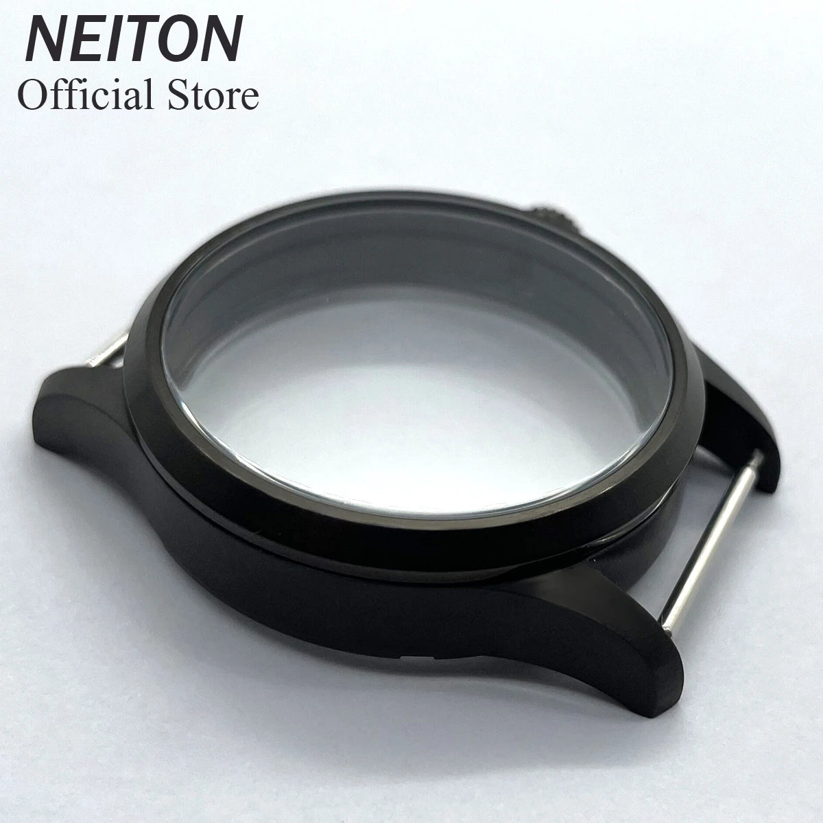 NEITON 42mm Manual Watch Case See-through Back Fit ETA 6497 6498 ST3600 3602 Bronzed/PVD Black