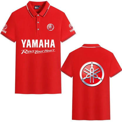 motorcycle Racing collared Yamaha POLO shirt cycling suit for men and women summer top short-sleeved T-shirt motogp fan clothing