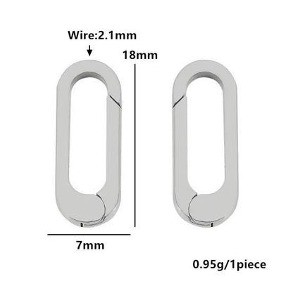 2pcs Stainless Steel Clasp Strong Oval Heart Round Polished Lobster Clasp Hook Connector DIY Necklace Jewelry Making Accessories