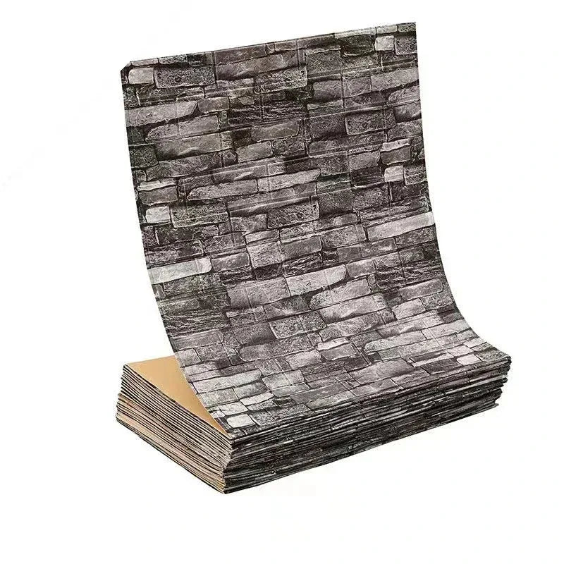 3D Self-Adhesive Wallpaper 70cm*1/5/10m Waterproof Brick Wall Stickers Living Room Bedroom Children's Room Home Decoration