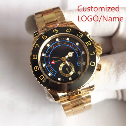 A88 Store 44mm Men's Luxury Wristwatch Master Automatic Mechanical Movement Sapphire Male Brand Clock Watches Customized