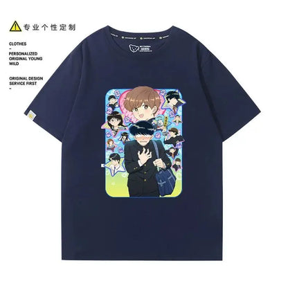 Go for It, Nakamura! Nakamura Okuto Hirose Aiki T-Shirt Cartoon Printed Top Summer Anime Cosplay Outfit Gift Men Women Halloween