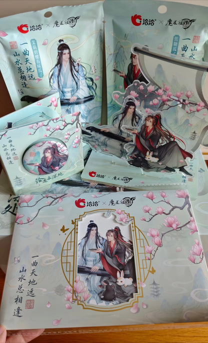 In Stock Official Grandmaster of Demonic Cultivation X Qiaqia 2026 Wei Wuxian Lan Wangji Acrylic Stand Badge Transparent Card