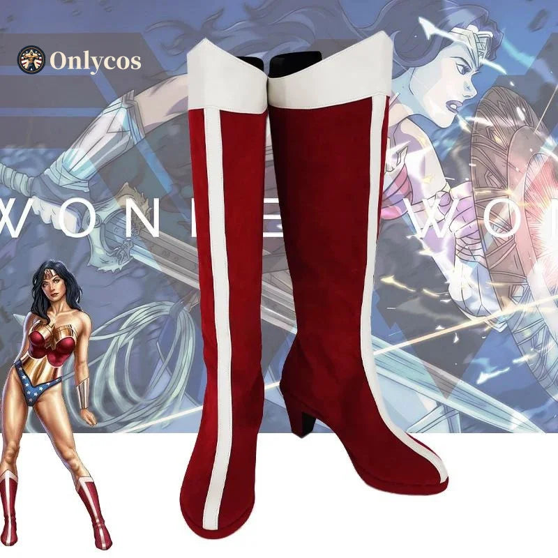 Wonder Cosplay Woman Shoes Halloween Party Costumes Accessory Onlycos