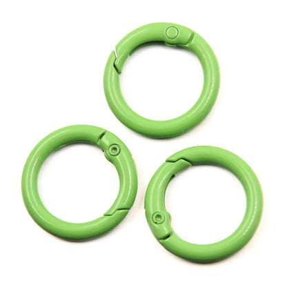 5-20pcs Colorful Spring O Rings Round Carabiner Key Ring Trigger Snap Buckle Keychain DIY Jewelry Making Bag Charm Accessories