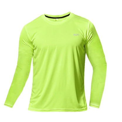 Sports Casual Crew Neck Long-Sleeve Top Breathable Running Training Fitness Shirt for Daily Outdoor Wear