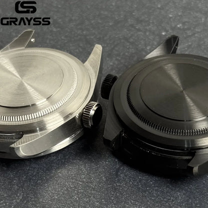 40mm Sapphire Crystal Dive GMT Watch Case MOD PVD Black Knight for NH34 NH35 NH36 NH38 NH70 NH71 NH72 20 bar Waterproof