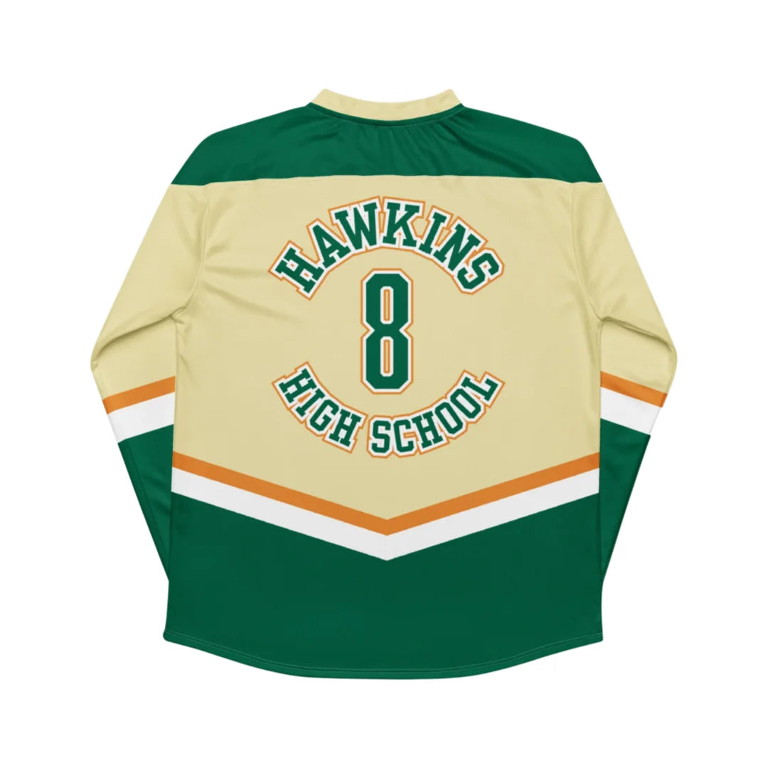 Hawkins High School No.8 Hockey Jersey Men's Long-Sleeved Top Summer Outdoor Casual Training Exercise Breathable Quick-drying