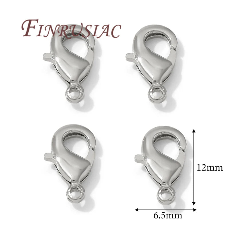 10mm 12mm 18K Gold Plated Lobster Clasps For Jewelry Making,DIY Bracelets Necklaces Accessories,Connectors Clasp