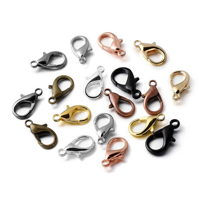 10pcs Multiple Size Lobster Clasps Bracelets Connector Necklace Hooks Findings for DIY Chains Jewelry Making Supplies Wholesale