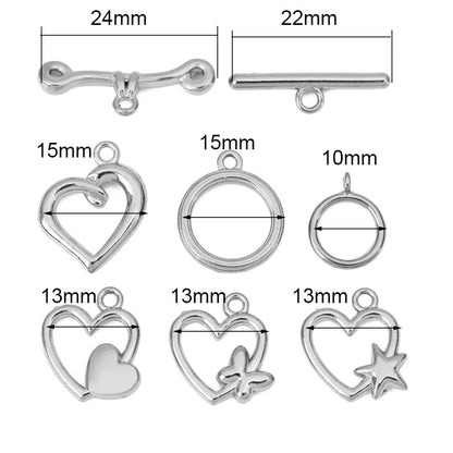 5sets PVD Never Fade Stainless Steel OT Clasps Toggle Bracelet Hooks End Necklace Connectors ForDiy Jewelry Making Accessories