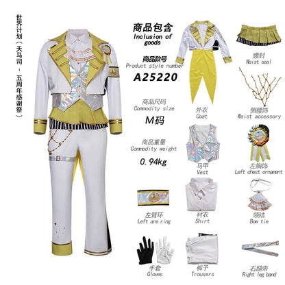 5th Thanksgiving Festival Party Play Uniform for Tenma Tsukasa Kamishiro Rui Cosplay Kusanagi Nene Otori Emu Costume Suit Woman