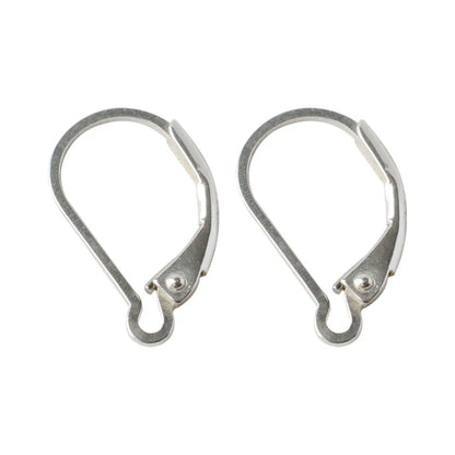Solid 925 Sterling Silver Hinged French Leverback Eearwire Hook Findings , snap hook for Earring Jewelry DIY