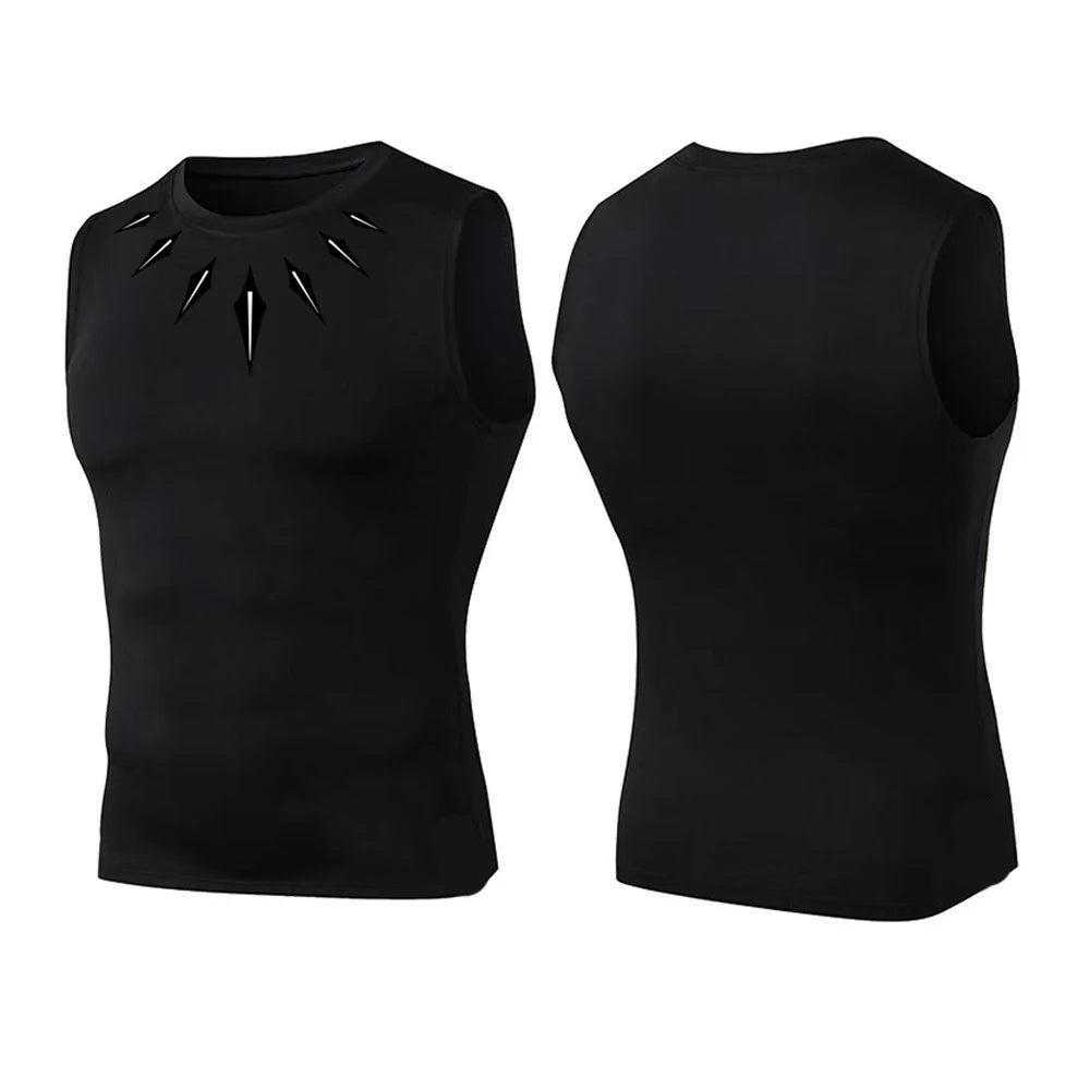 Men Quick Dry Running T-Shirts Compression Sleeveless Quick-drying Jersey training shirt Gym Mens Tank Top