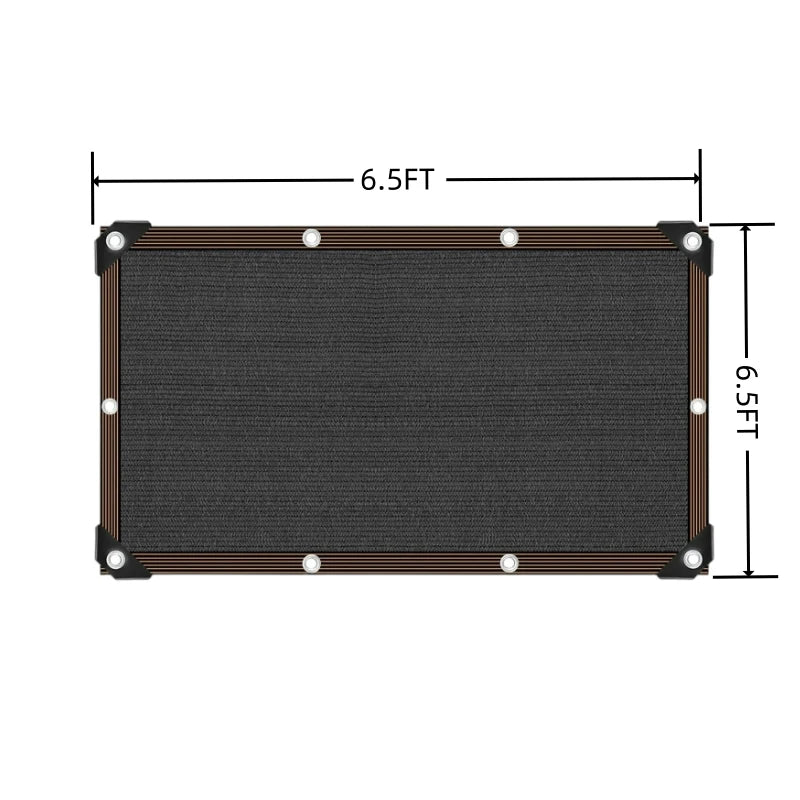 Black Shade Cloth Sunblock Mesh Cover Taped Edge With Grommets, Sun Net For Pergola, Plants Greenhouse, Gardens, Patio, Canopy