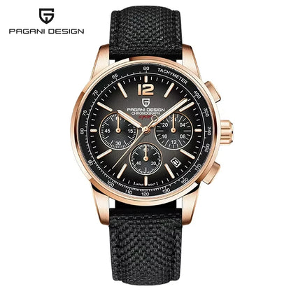 PAGANI DESIGN New Mens Watch 41mm Chronograph 100M Waterproof Wristwatch Top Brand VK63 Quartz Watches for Men Gift Reloj Hombre