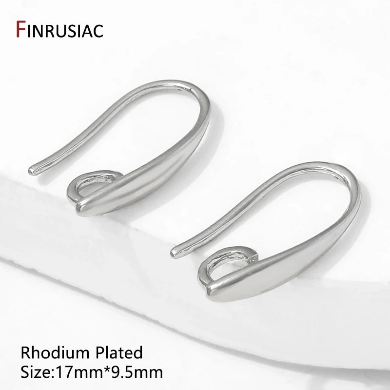 14K Gold Plated Brass Smooth Earring Hook Ear Wire For Earring Making Supplies,DIY Jewelry Making Findings Accessories