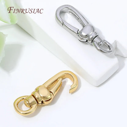 18K Gold Plated Mini Heart Spring Clasp,Lobster Clasp DIY Jewelry Making Findings Necklace Bracelet Connector Hook Accessories