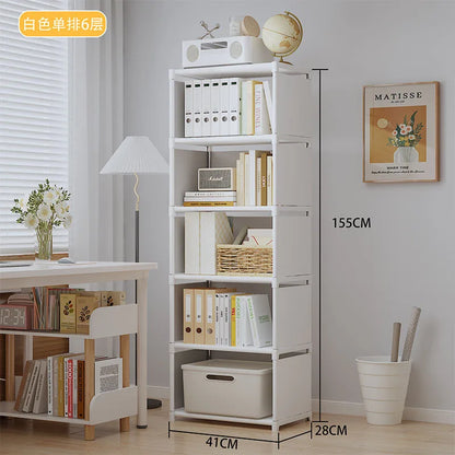 Multilayer Bookshelf Easy Assembly Bookcase Living Room Bedroom Study Storage Shelf for Books Toys Sundries