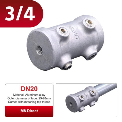 Aluminum Alloy Connector Elbow Tee Base Flat Three-dimensional Fitting Connection Fastener 20/25mm Steel Tube Shelf Parts