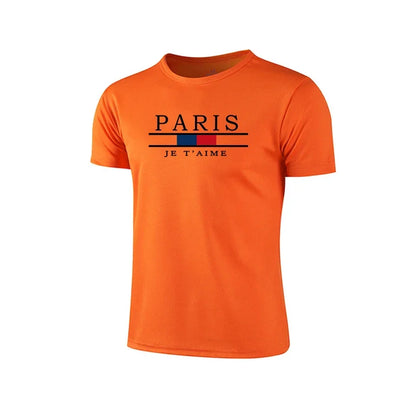 Summer New Mens T-shirt Printing Casual Short Sleeve Outdoor Jogging Marathon Clothing 2026 Daily Quick-Drying Cycling Mesh Tees