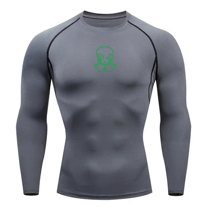 Men's Tight T-Shirt Running Compression Compression T Shirt Gym Fitness Jogging Long Sleeve Male Casual Shirt Tops