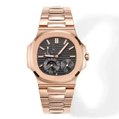 Luxury Brand Men Watch Automatic Mechanical Multi-functional Watches Stainless Steel Sapphire Leather Watch for Men