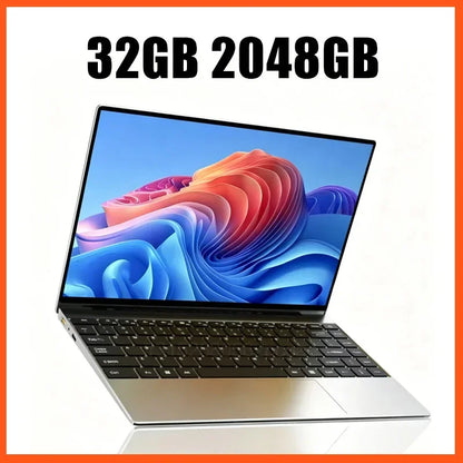 2026 New 14.1 Inch Ultra Thin Laptop Intel N95 Win11 DDR4 16/32GB RAM 2TB SSD Portable Business Student Notebook