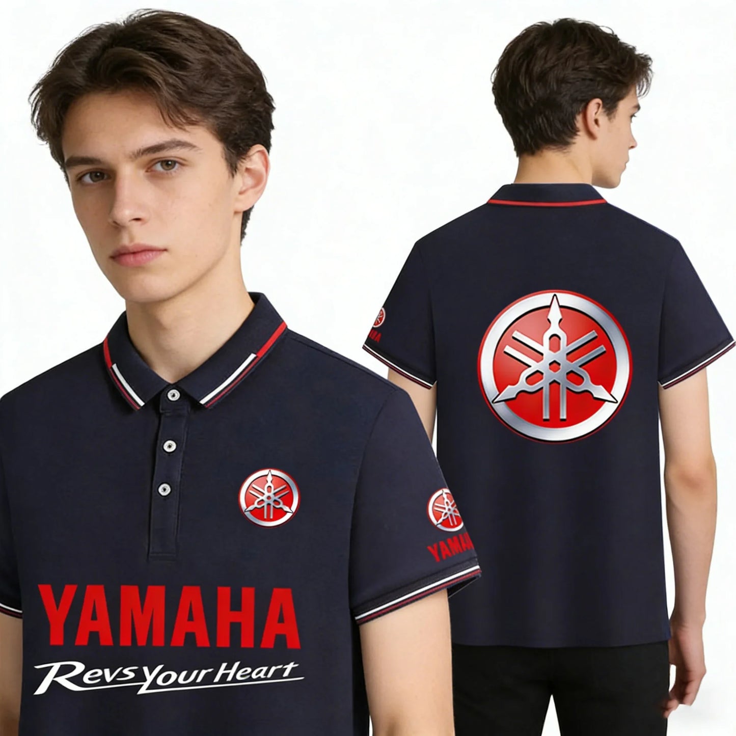 motorcycle Racing collared Yamaha POLO shirt cycling suit for men and women summer top short-sleeved T-shirt motogp fan clothing