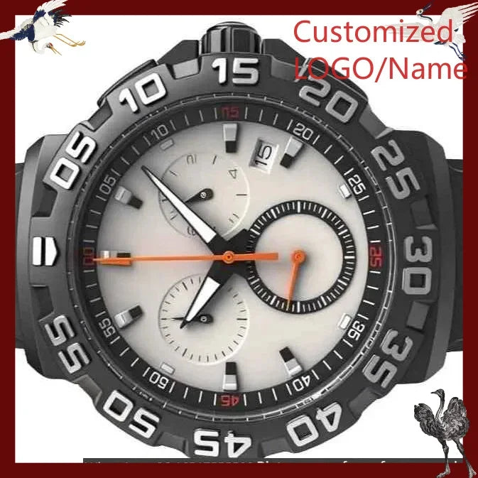 A1212 Store Customized Watches 43mm Men's Sports Watch 904L Stainless Steel Quartz Movement