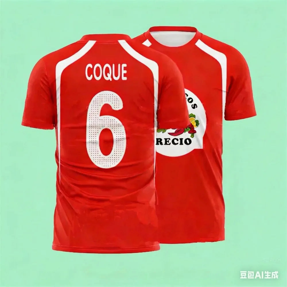 2026 Summer Amador Vicente Recio Football Jerseys Seafood Shrimp Recio Print T-Shirt Sportswear  Men'S Women'S T-Shirts