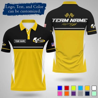 2026 New Custom Racing Polo Shirt Personalized Name Team Logo And Color Design Quick Dry Lapel Sports Jersey For Racing Teams