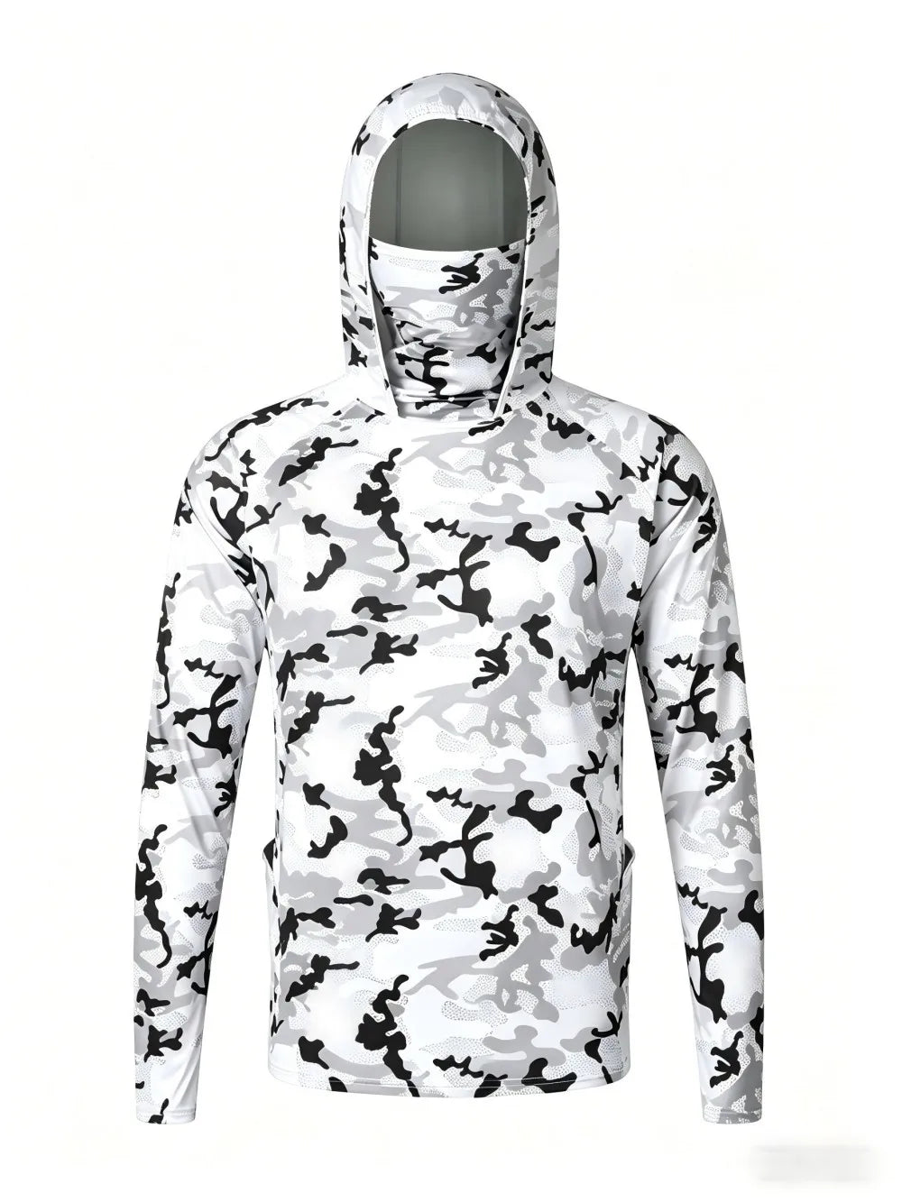 European and American men's summer camouflage print comfortable breathable long sleeved T-shirt fishing suit outdoor casual top