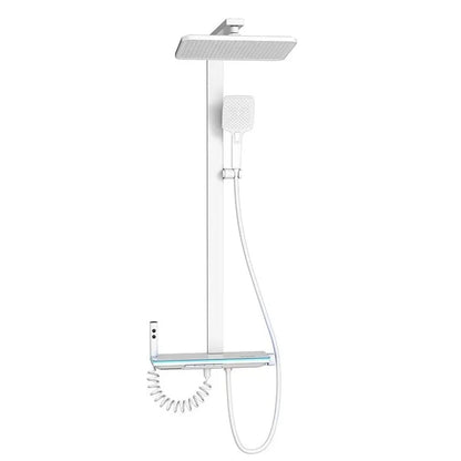 Supercharged Digital Display Bath Heater Shower Head Set Top Spray Complete Bathroom Faucets with Constant Temperature Feature