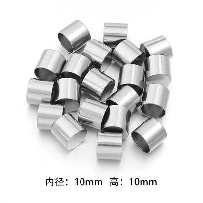10-20pcs/lot 2-10mm Stainless Steel Leather Cord Clasp Crimp End Caps For Necklace Bracelet Connectors Jewelry Making Supplies