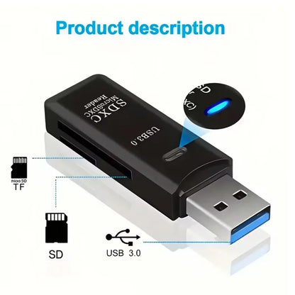 2 in 1 USB2.0/3.0 Card Reader Micro TF sd card Reader usb adapter High Speed Cardreader TF Memory card For PC Laptop Accessories