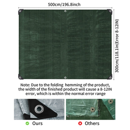 Tarpaulin Waterproof Canopy Heavy Duty Tarp Sheet Cover with Grommet Multi Rain Cover For Outdoor Terrace Plant Garden Porch