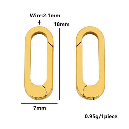 2pcs Stainless Steel Clasp Strong Oval Heart Round Polished Lobster Clasp Hook Connector DIY Necklace Jewelry Making Accessories