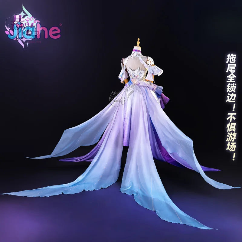 Game Honkai：Star Rail Cyrene Cosplay Costume New Form Cyrene Dress for Women Halloween Carnival Elegant Uniform Props Wig Set