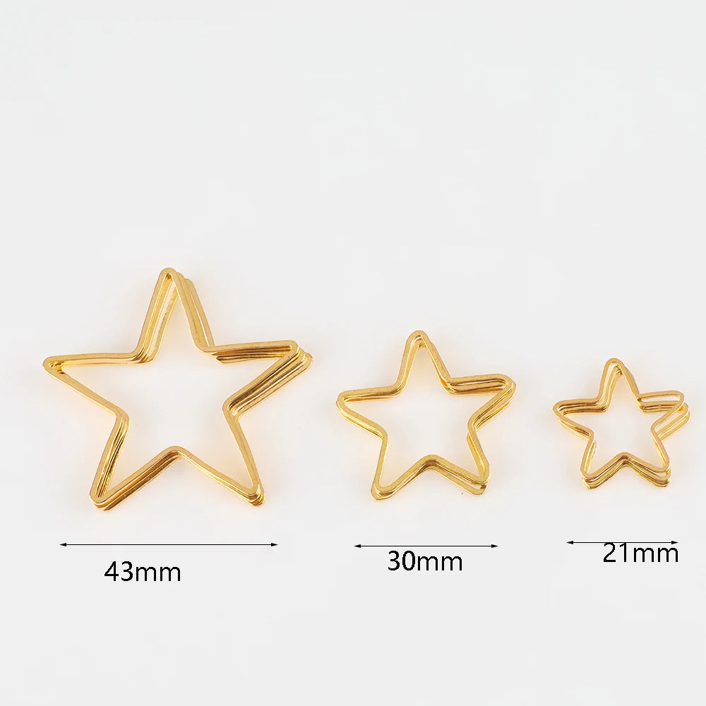 20Pcs Gold Silver Hollow Frame Bezel Charms Pendants Geometric Connectors for Jewelry Making Suppliers Diy Earings Accessories