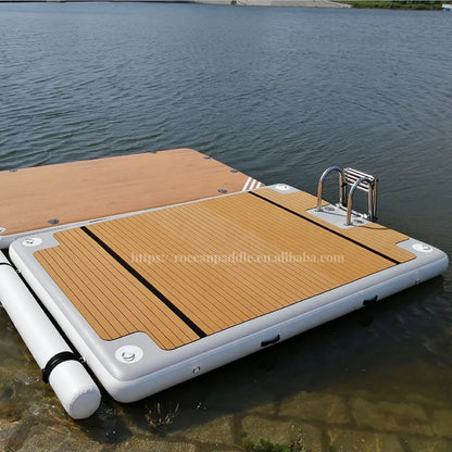 Inflatable Floating Yacht Boat Dock (With Non-slip Mat) Luxury Platform Dock Floating Yacht Mat