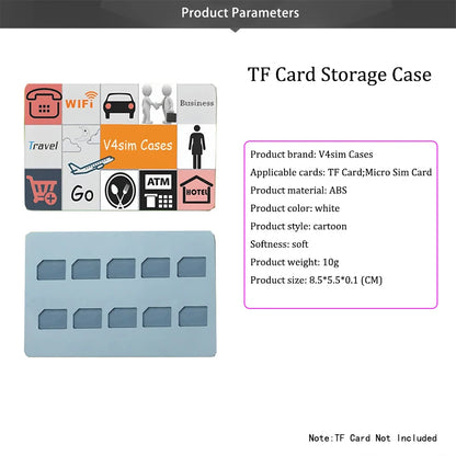 10 Slots Micro SD Card Case Holder Storage Organizer, Ultra Slim Credit Card Size Lightweight Portable TF MSD Memory Card Storag