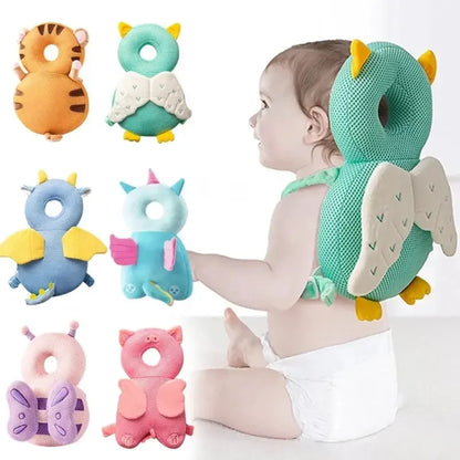 Cartoon Baby Head Protector Backpack Pillow, Soft PP Cotton Protective Cushion, Shockproof Safety Pillow for Toddlers, Suitable