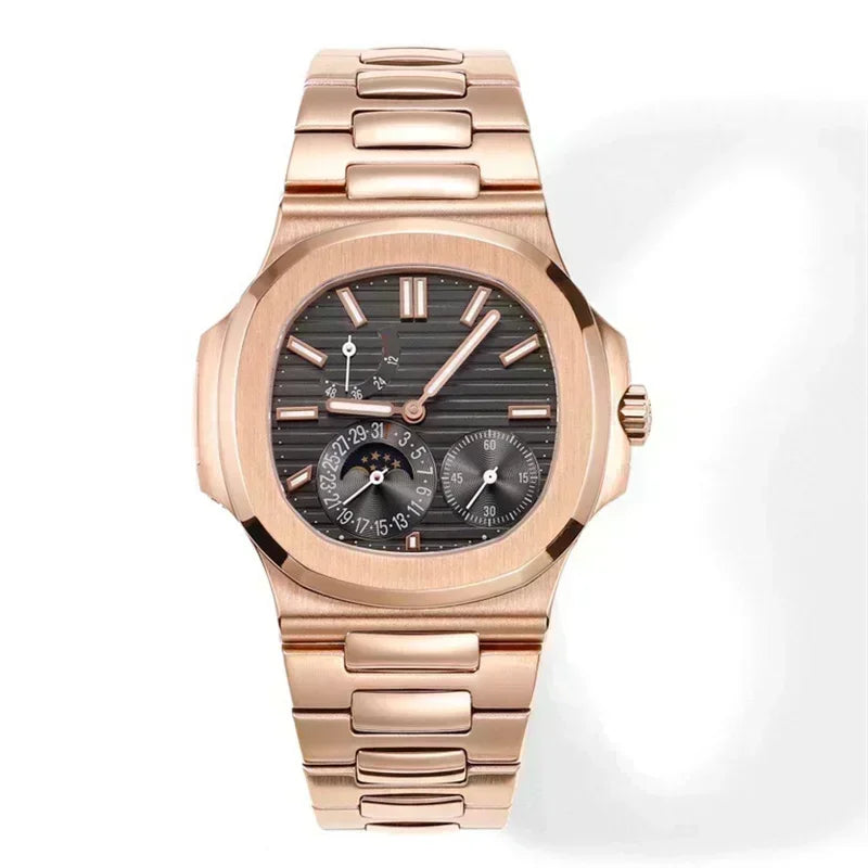 Luxury Brand Men Watch Automatic Mechanical Multi-functional Watches Stainless Steel Sapphire Leather Watch for Men